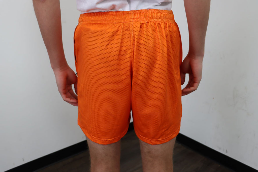 Orange Around The World Mesh Shorts